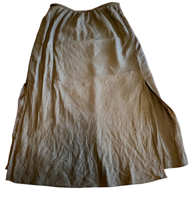 J.Crew Gwyneth Linen Slip Skirt Black Size L Mid-Length Flowy New