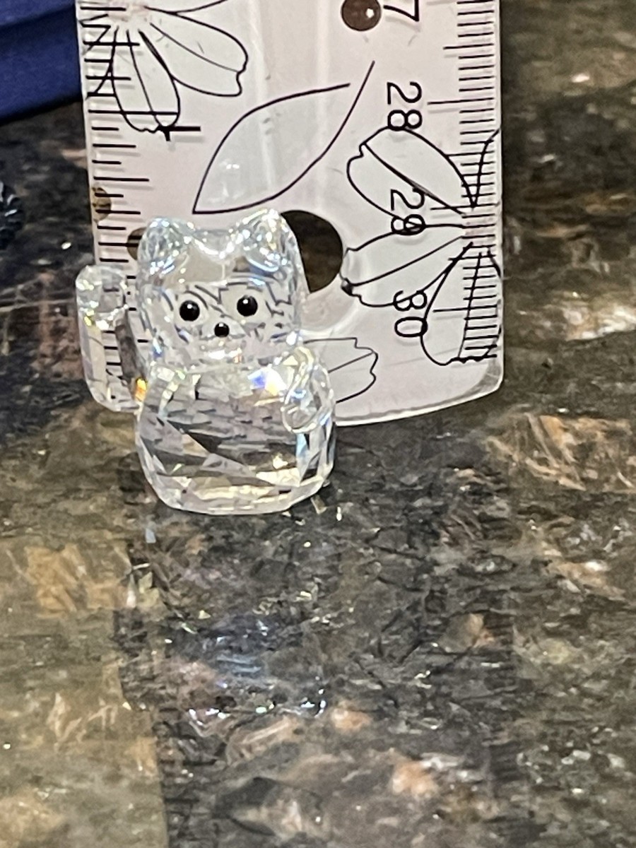 Swarovski Crystal Lucky Cat Japanese Figurine Display Object | eBay