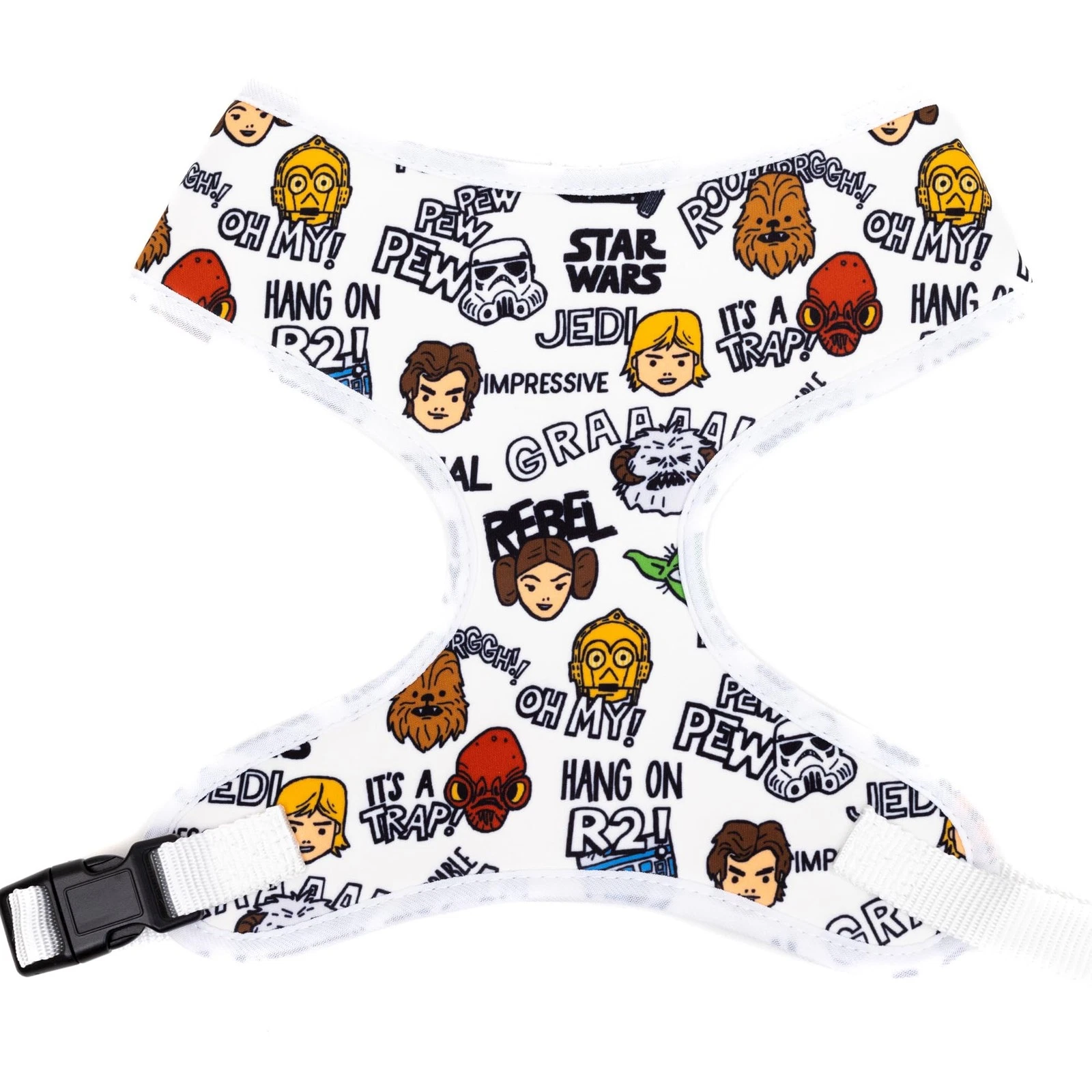 Star Wars Pet Harness, Dog Collar Plastic Buckle, Star Wars Characters and Quote