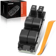 A-Premium Front Left Driver Side - Master Power Window Switch - Black 