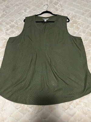 Croft and Barrow 2x Green Sleeveless Top Women s