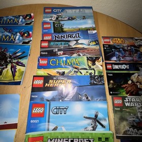 Huge Lego Instruction Manual Lot 29 Manuals Star Wars Creator Minecraft Creator