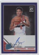 2019 Donruss Optic Rated Rookie Purple Prizm Signatures Rui Hachimura Auto tg7