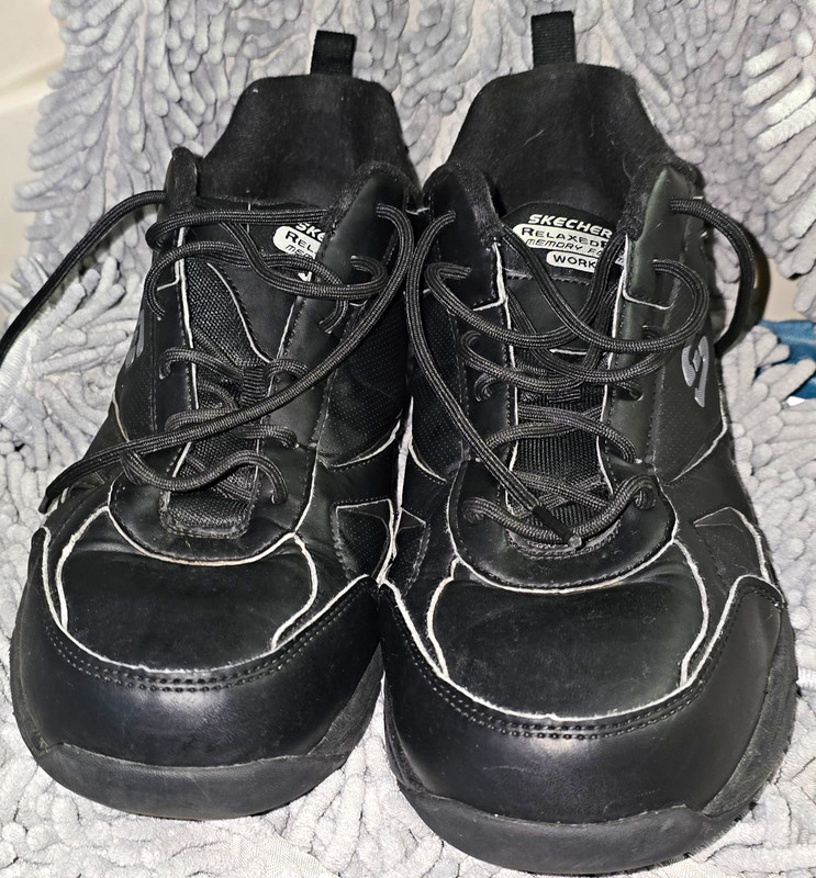 Skechers Work Relaxed Fit Memory Foam EH Slip Resistant Shoes 11W EE+ Black