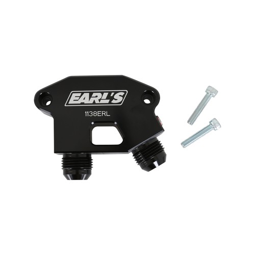 1138ERL Earl's 7.3L Godzilla Oil Cooler Adapter - Dual -12 AN Male