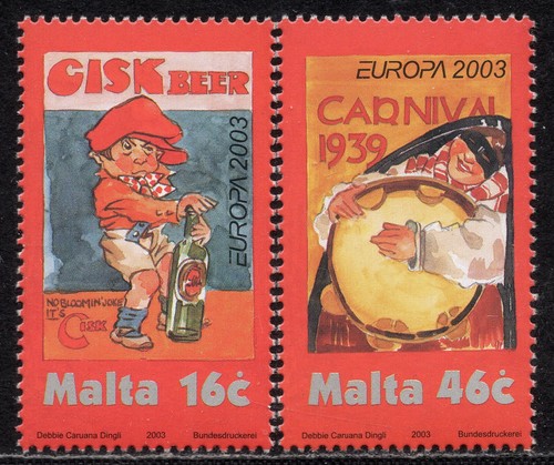 EUROPA 2003 - Malta - Poster Art - MNH Mini Sheet