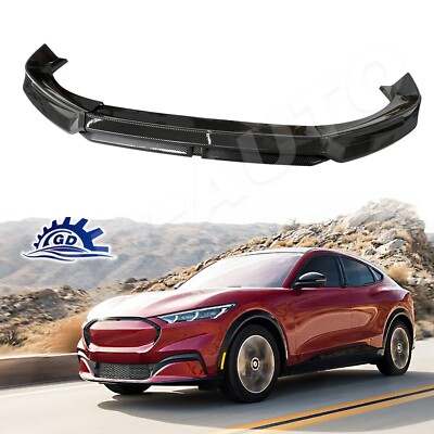 Front Spoiler Lip Splitter Body Kit For 2021-2023 Mustang Mach-E Carbon Fiber