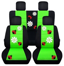 Front Rear Car Seat Covers Fits 98-2018 Vw Beetle Blk-redorangeblue Wladybug