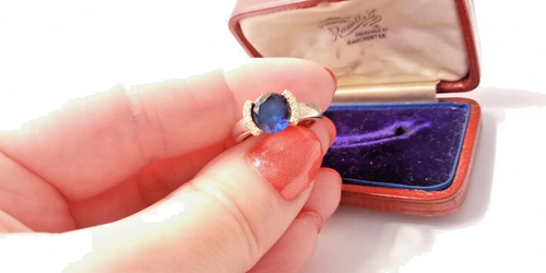 😊 DIAMONIQUE Introvabile Anello in Argento Sterling 925 con ZAFFIRO BLU Nuovo😊 - Foto 17 di 17