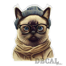 Siamese Cat Vinyl Decal Sticker Indoor Outdoor 4 Sizes