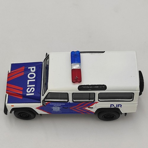 Diecast MINIGT 1/64 Scale Land Rover Defender Police Car Indonesian Police Model - Picture 10 of 15