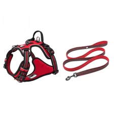 Pet Harness+Leash Set Rope All-in-one Dog Harness No Pull Adjustable Buckles New