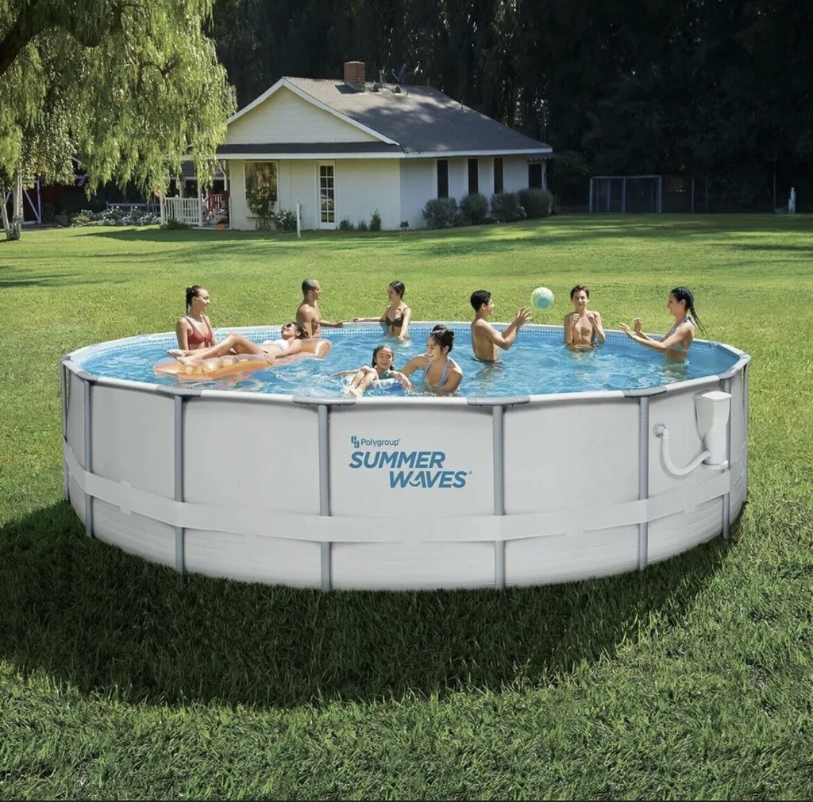 Summer**・゜゜・*:.。..。. Summer Waves Elite P4001442D 14ftx42in Frame Pool for sale