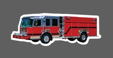Fire Truck Sticker Firefighter First Responder Gift Waterproof NEW