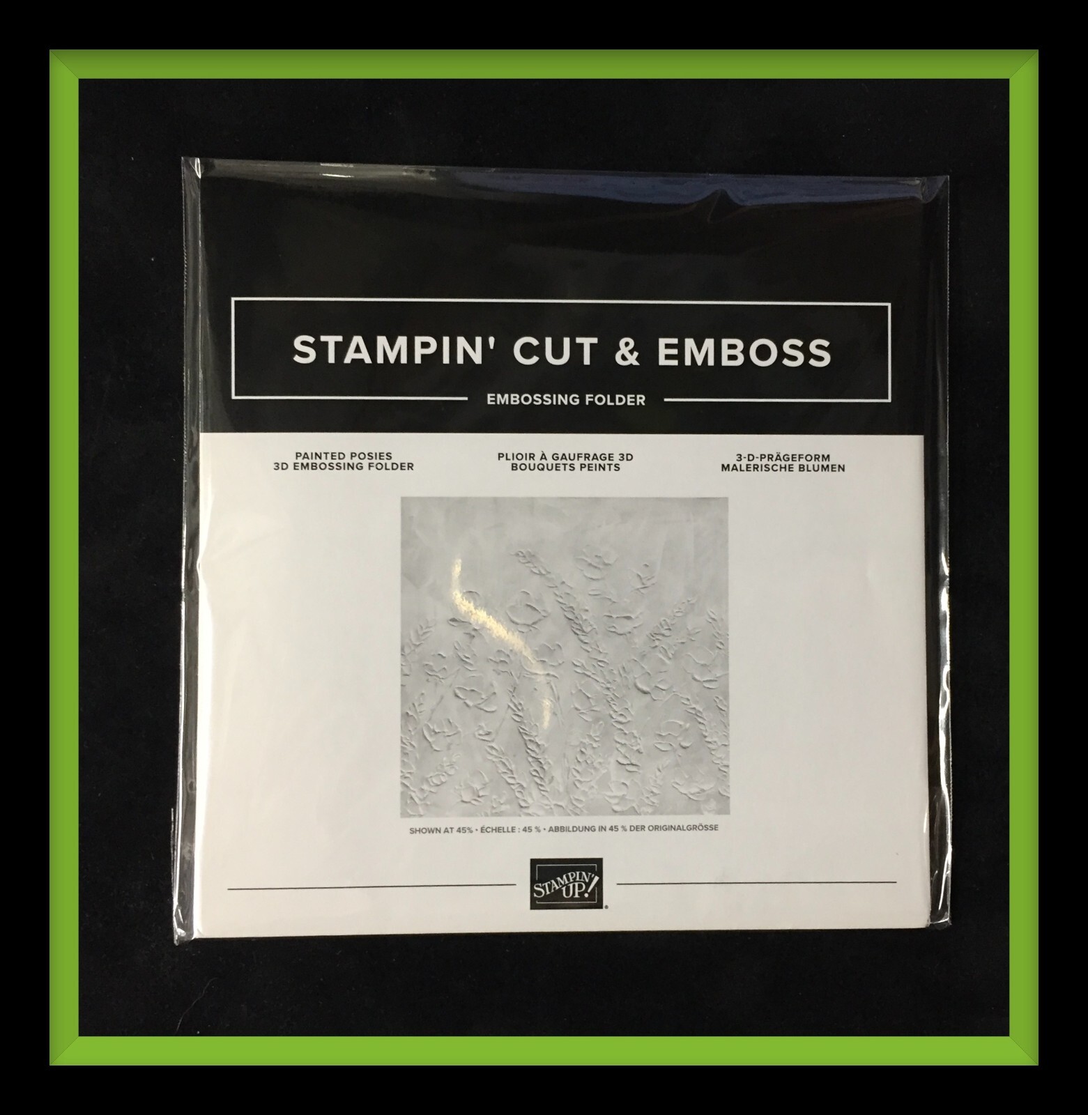 Stampin Up! PAINTED POSIES 3D  Embossing Folder. ***NEW*** #347