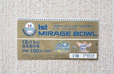 Mirage Bowl 1977 (Grambling State University vs Temple University) Stub Ticket ②