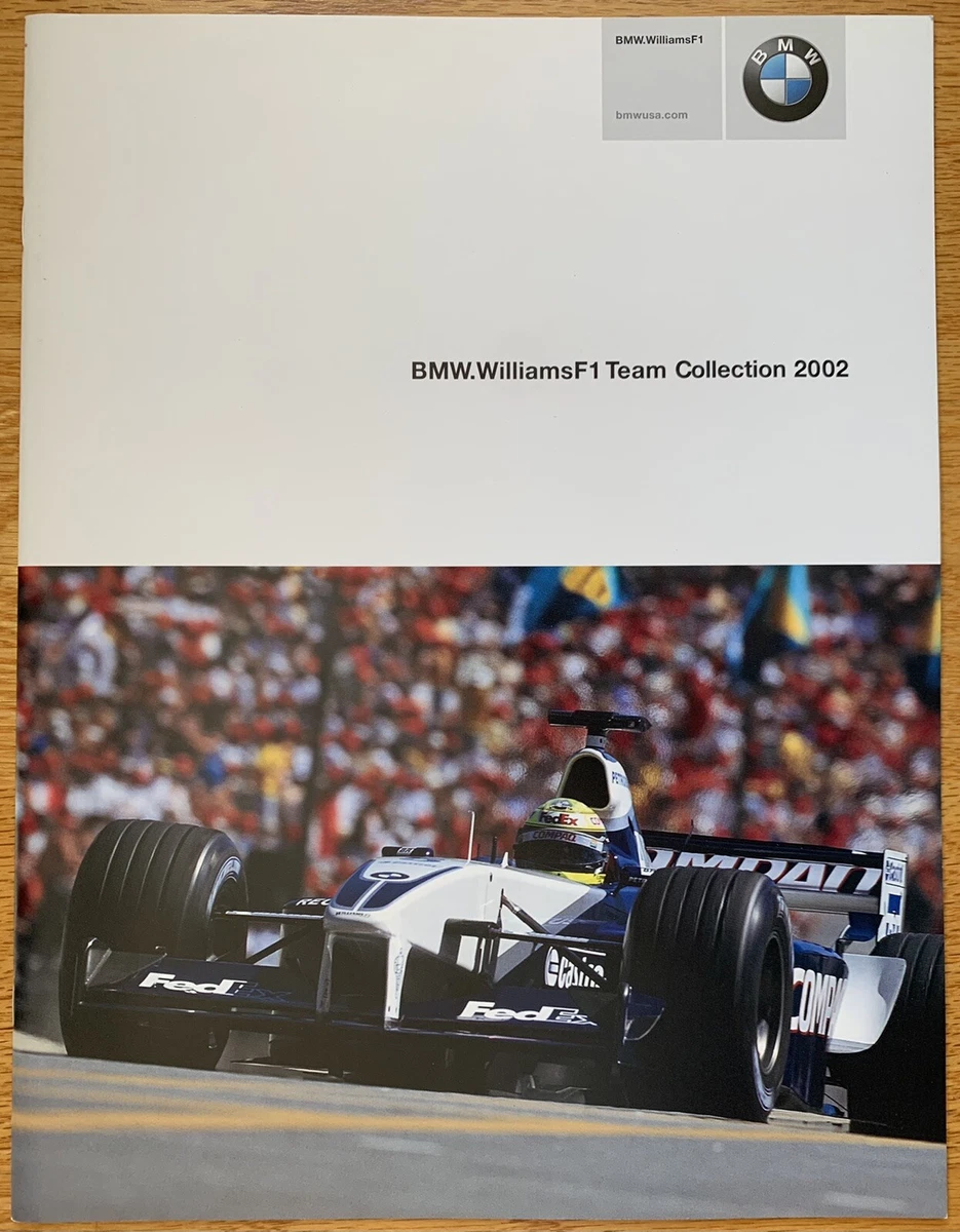 2002 BMW Williams F1 Collection Catalog Brochure Mug Cap T Shirt