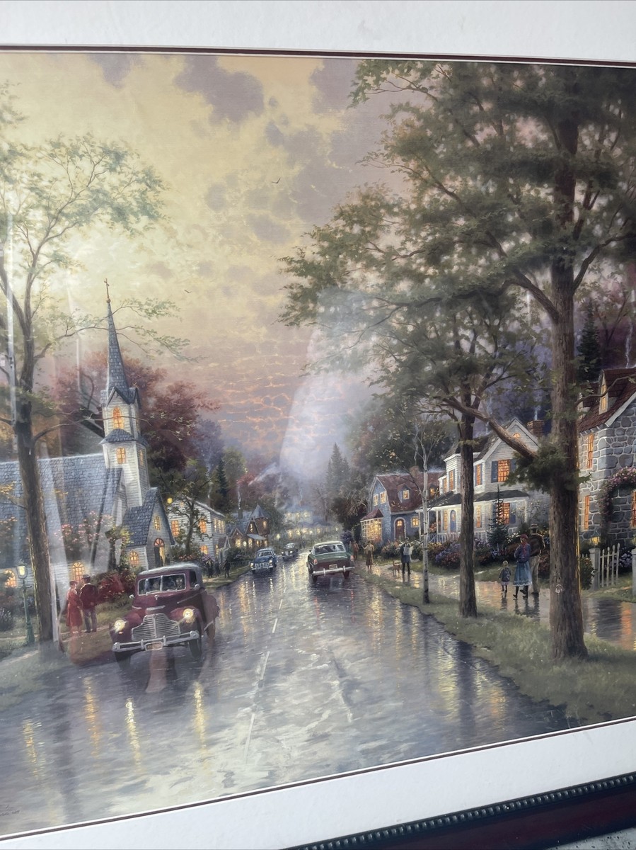 Thomas Kinkade Hometown Morning Lithograph Signed & Numbered