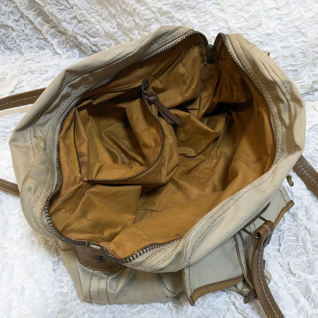 Miu Miu Archive 00s Cotton Leather Small Boston bag Brown Miu Miu Archive 00s Cotton Leather Small Boston bag Brown