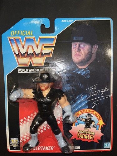 1992 Hasbro WWF WWE Undertaker Series 4 w/ Tombsto...