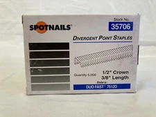 Spotnails (35706) 7512D for Duo-Fast 19 Gauge 15/32” Crown x 3/8" Leg 5M