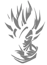 DIY Art Paint Reusable Stencil Silhouette - Dragon Ball Z Super Saiyan Goku v3