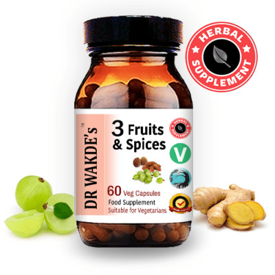 DR WAKDES 3 Frucht- und Gewürzkapseln | 60 Vegi Caps | Ayurveda-Supplement | ...