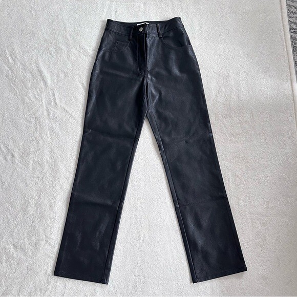 【関税込み】Miaou ブラック Junior フェイクレザー パンツ Miaou Black Faux Leather Junior Pants Size XS | eBay