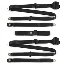 ker 1957-1959 Standard 3pt BK Retractable Bench Seat Belt Kit - 3 Belts