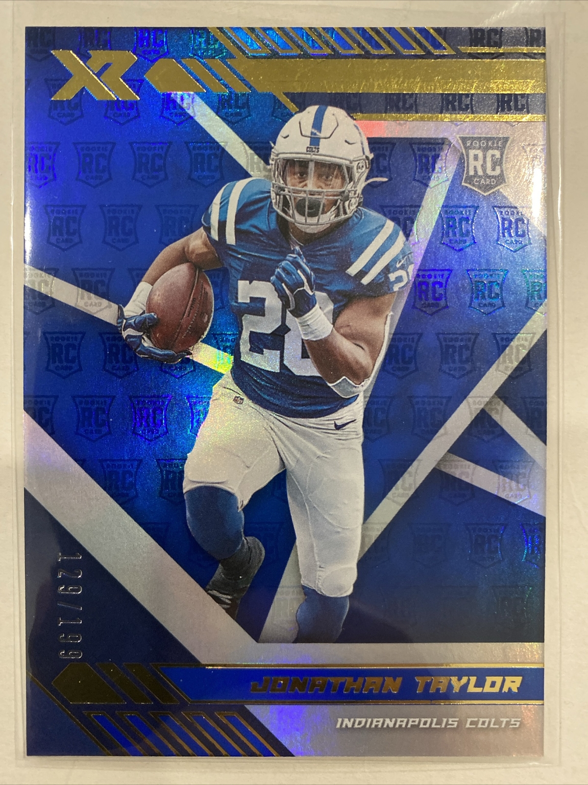 2020 Panini XR Rookie Blue /199 Jonathan Taylor #118 Rookie RC Colts Mint 🔥💎🏈