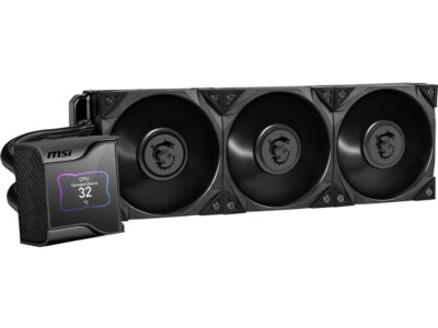 MSI MEG Core Liquid S360 AIO Liquid CPU Cooler, 2.4'' IPS Display 360mm Radiator