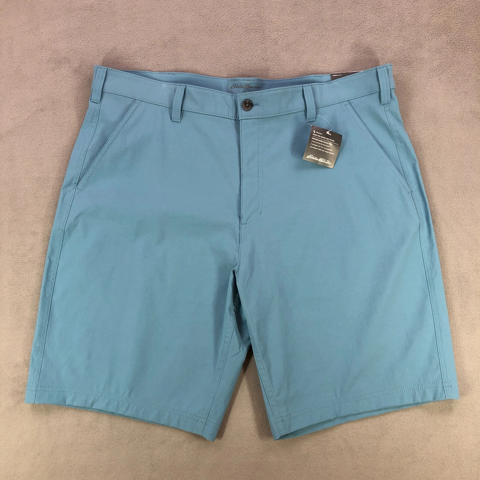 Eddie Bauer Shorts Mens 40 Blue Travex Horizon Guide 10" Chino Outdoor Hiking
