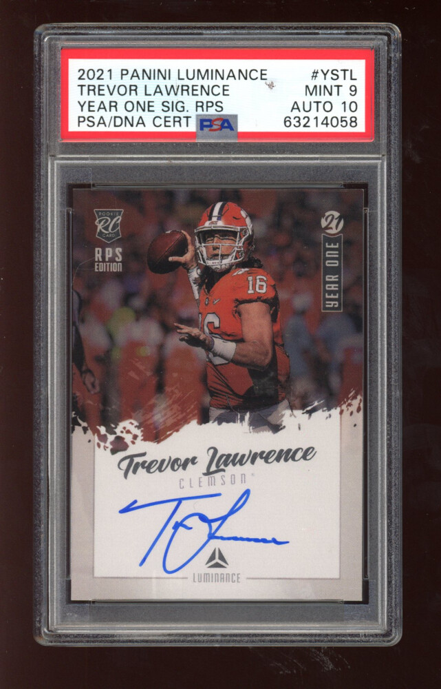 Trevor Lawrence Panini Luminance Year One Signatures Rps #YSTL Green