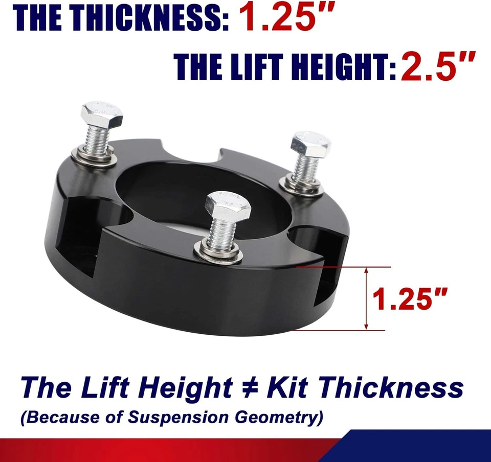 Kit de elevación Tacoma nivelación delantera de 2,5" para Toyota 4Runner FJ Cruiser 2005-2021 Foto 2 de 4