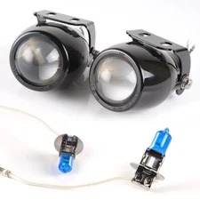 Sirius NS2417 fog light pair + replacement H3 white color bulbs x2pcs ε