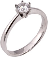 Damenring Ring SolitäR Brillant 0.40 Carat W/Si WeißGold 585 14Kt Krappenfassung