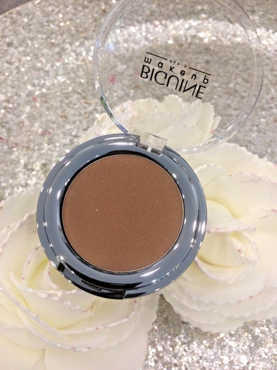 Fard à Paupières Mono Biguine - Teinte Shiny Brown Brun, 3g, Poudre Longue Tenue