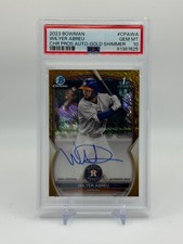 2023 Bowman #CPA-WA Wilyer Abreu Chrome Prospect Auto Gold Shimmer /50 PSA 10