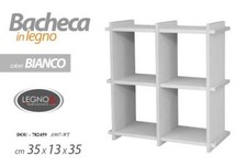 MENSOLA PARETE MODERNA BACHECA SCAFFALE CUBO LEGNO CLASSICO BIANCO 35*13*35 CM