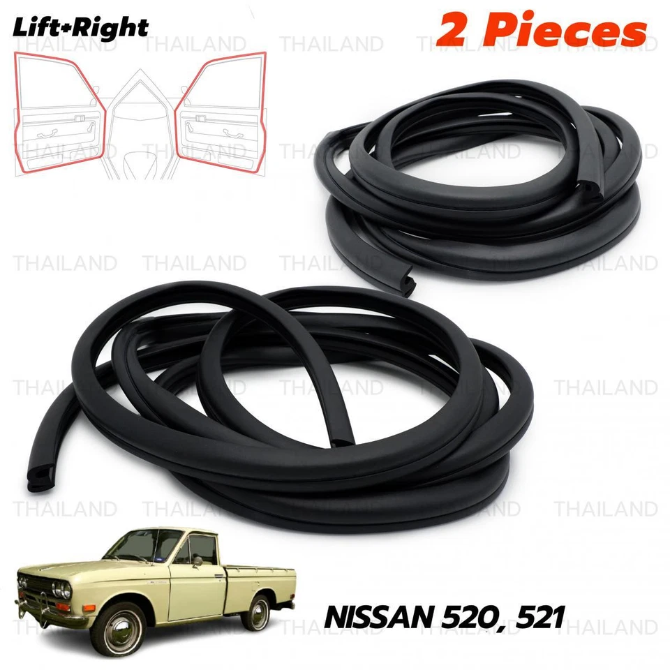 Pair LH RH Door Rubber Seal Weatherstrip For Datsun 520 521 Pickup 1969 - 1972 Foto 3 de 4