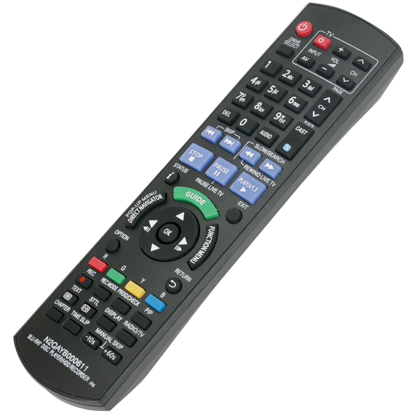 N2QAYB000611 IR6 Replacement PANASONIC BluRay Disc Player HDD Recorder