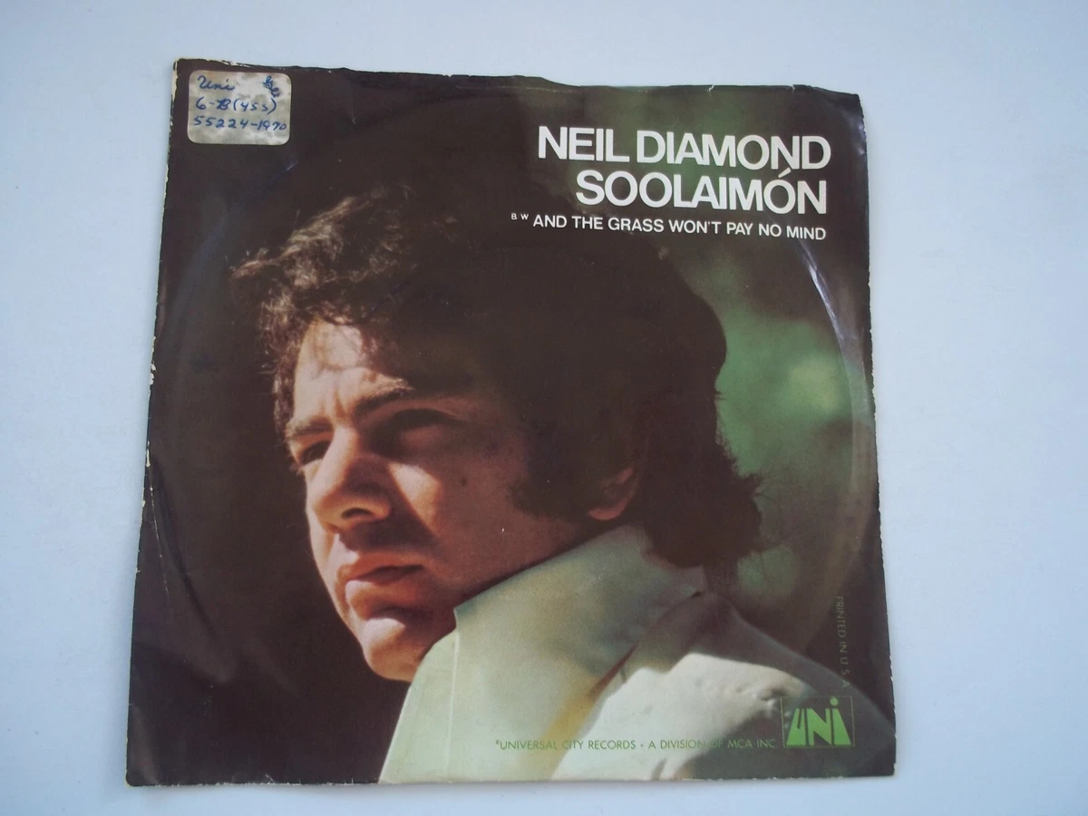 NEIL DIAMOND Soolaimon (African Trilogy II); Grass Won't P 45 RPM 7" Record 1970 | eBay