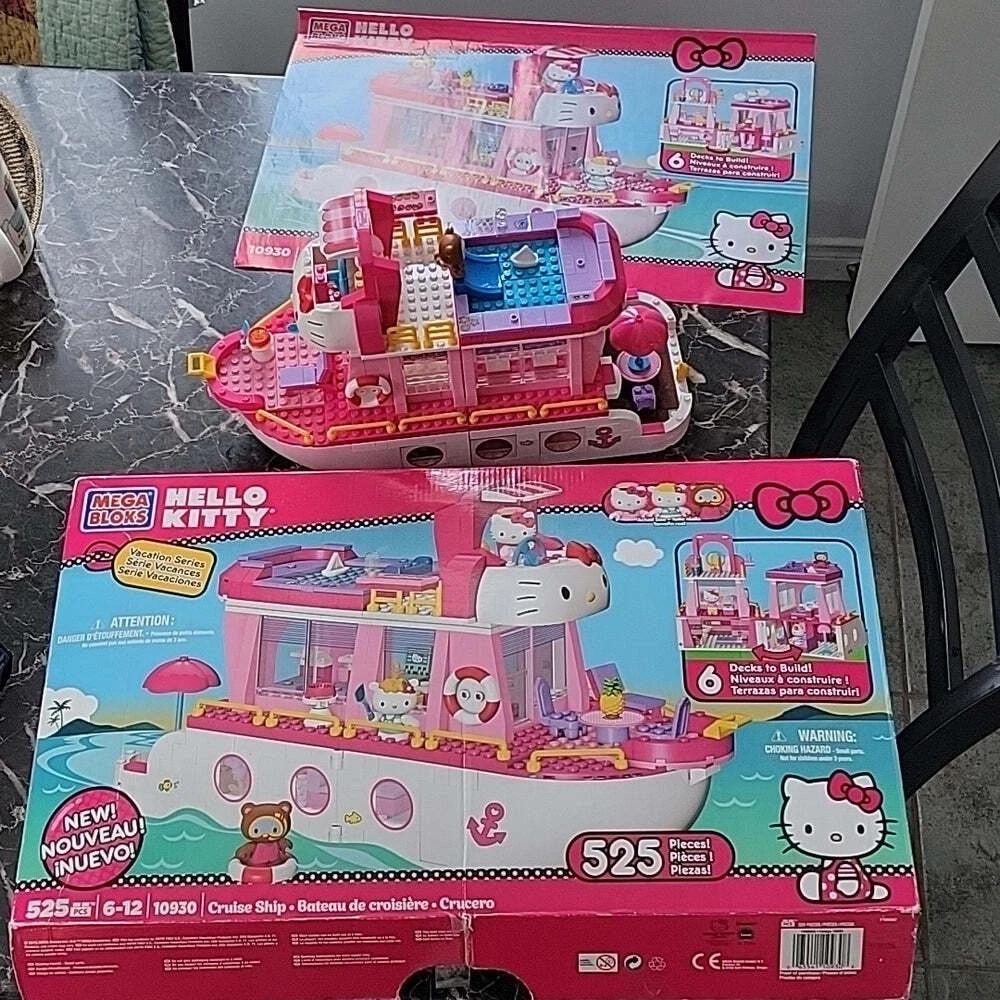 2013 Mega Bloks HELLO KITTY Lego Cruise Ship 10930 99%+ Complete Incl Manual