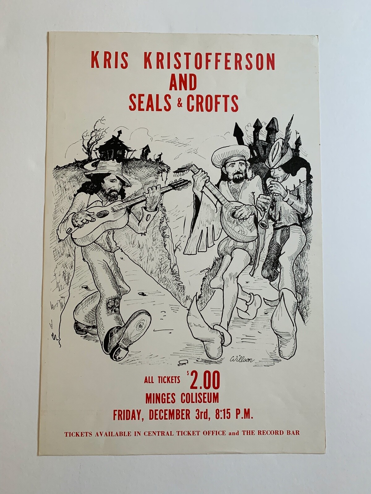 Kris Kristofferson and Seals & Crofts Original Concert Poster eBay