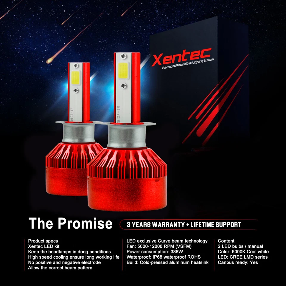 Kit LED Xentec 120W 12800lm para faros antiniebla Acura RL 1996-2012 Foto 2 de 4