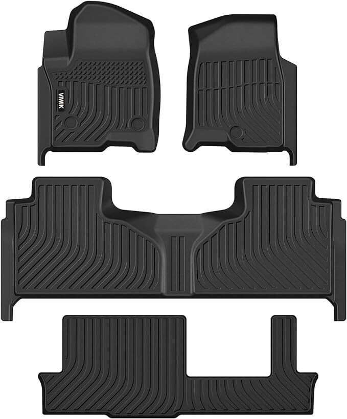 1set Floor Mats for Chevrolet Tahoe 8 Seat Bench Seating 2021-2024 Liners