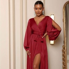 NWT Fashion Nova Belle Maxi Dress Wine Red XS