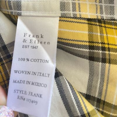BIG E  Frank & Eileen Crank Button Down Plaid shirt Size S | eBay