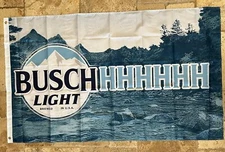 Busch Light Beer BUSCHHHHHHH Mountain Flowing River Outdoor Nature 3x5 Ft Flag