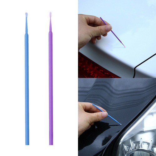 100Pcs Car Applicator Stick Paint Touchup Brushes Cleaning Maintenance